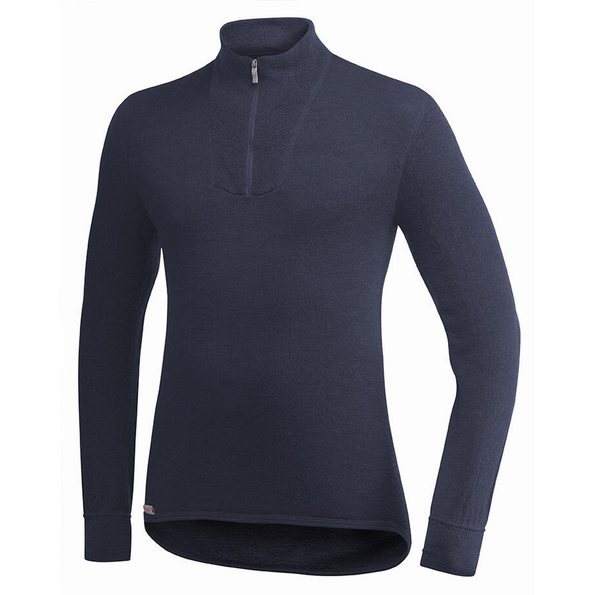 Woolpower Merino Mid Layer Zip Turtleneck 400 - Marine Foncé