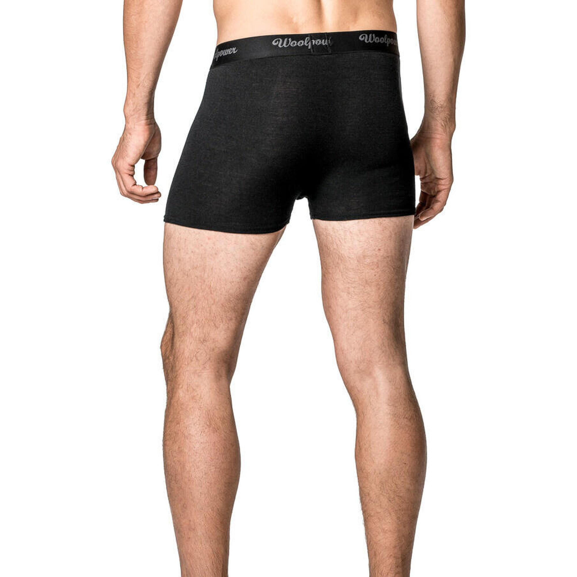 Woolpower Boxer Merino - Uomo - LITE - Nero