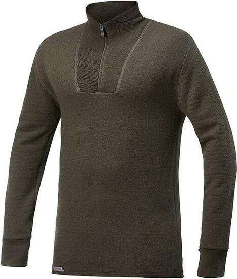 Woolpower Merino Base Layer Zip Rollkragenpullover 200 - Schwarz