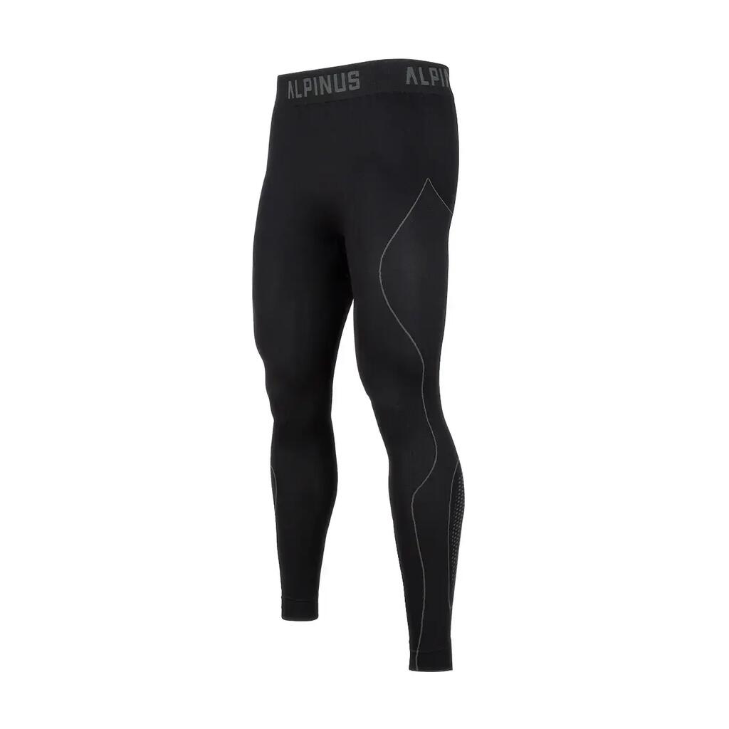 Men's thermal base-layer trousers - Quick Dry - Alpinus Active - Black