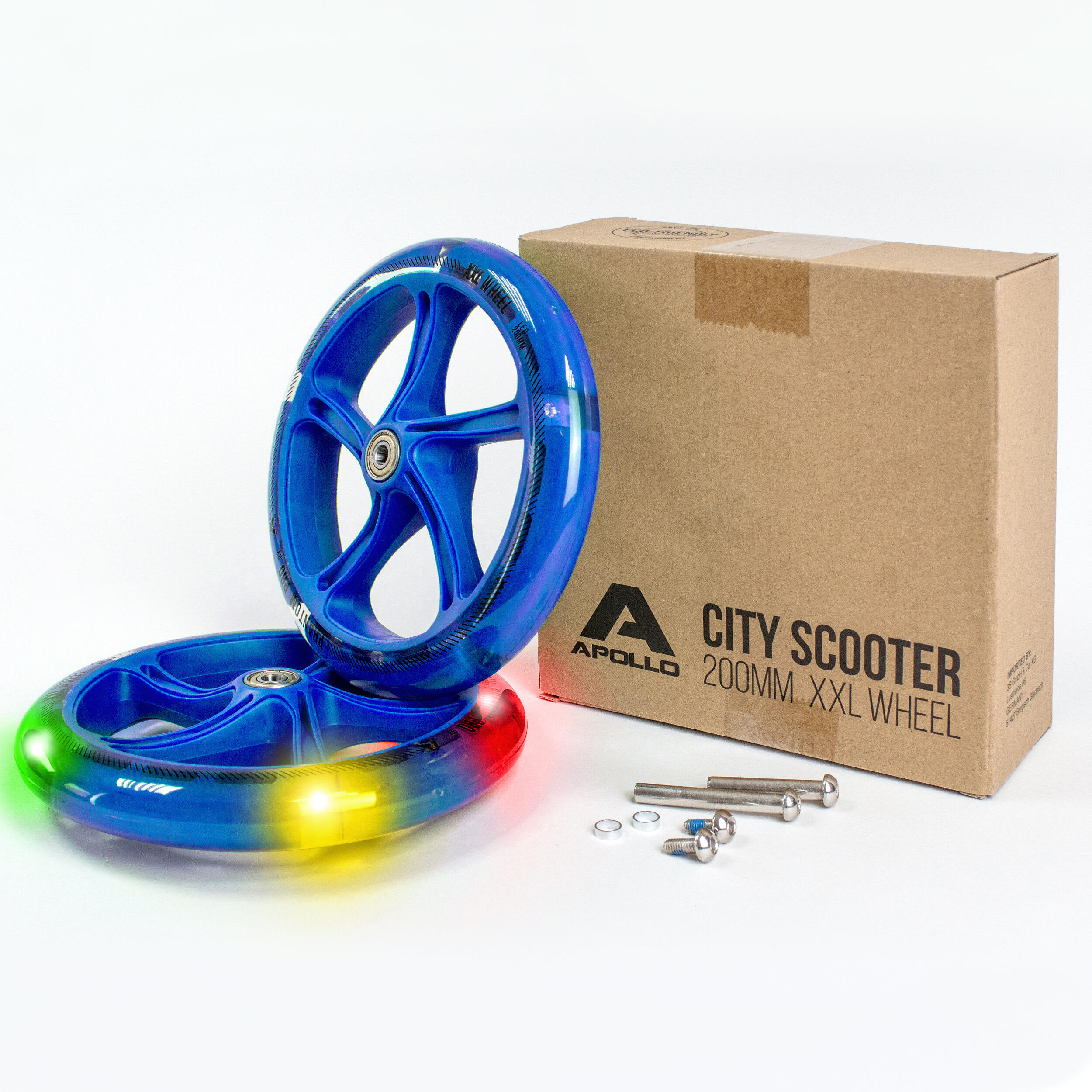 Lot De 2 Roues De Scooter 100mm En Alliage Aluminium - Polyuréthane, Avec Roulements, Remplacement Freestyle - 10