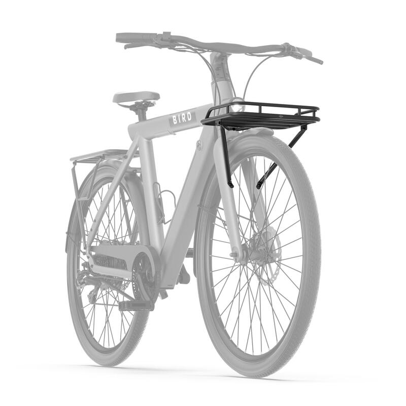 Stadsfiets BirdBike A Frame 28'' Zwart  - 80km 12.8Ah, Riem + Bagagerek vooraan