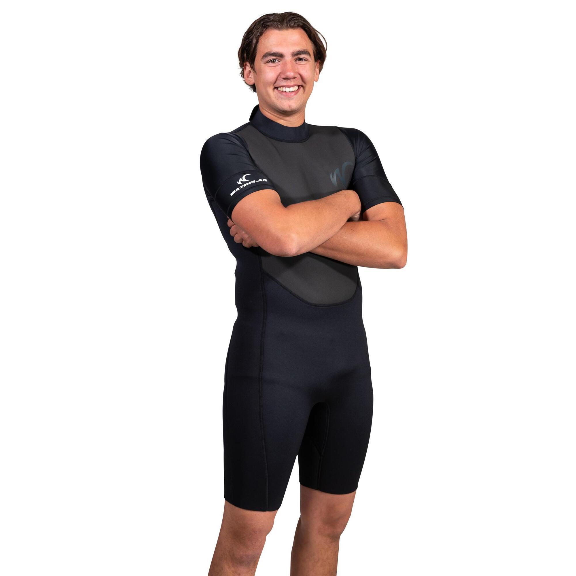 Watrflag - Kyoto Combinaison Homme - Néoprène Superior 3mm Avec Manches En Lycra - Shorty De Glisse - Noir - Petit - Decathlon