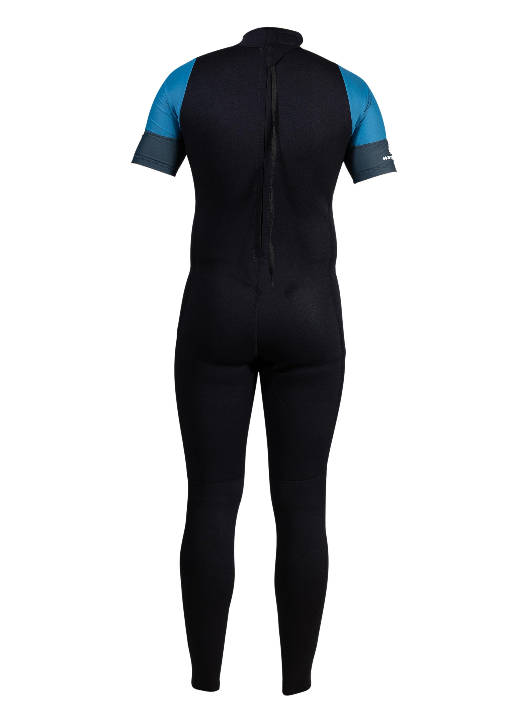 Owntop Muta Shorty 3/2mm Donna - Muta con Zip Posteriore per Immersioni Surf, Mute da Immersione a Maniche Corte in Neoprene Elasticizzato per Sport Acquatici, Donna Nero S