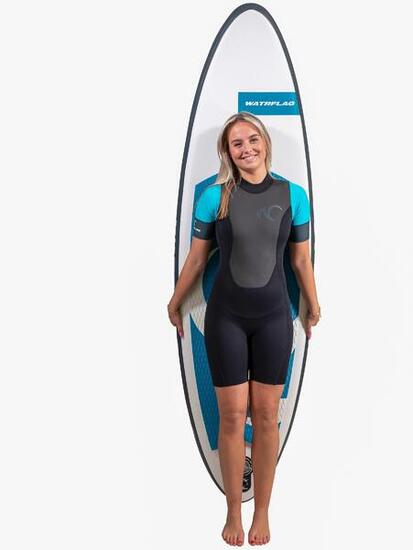 Shorty Darwin Damen Türkis - 3mm Premium Neopren mit Lycra-ärmeln