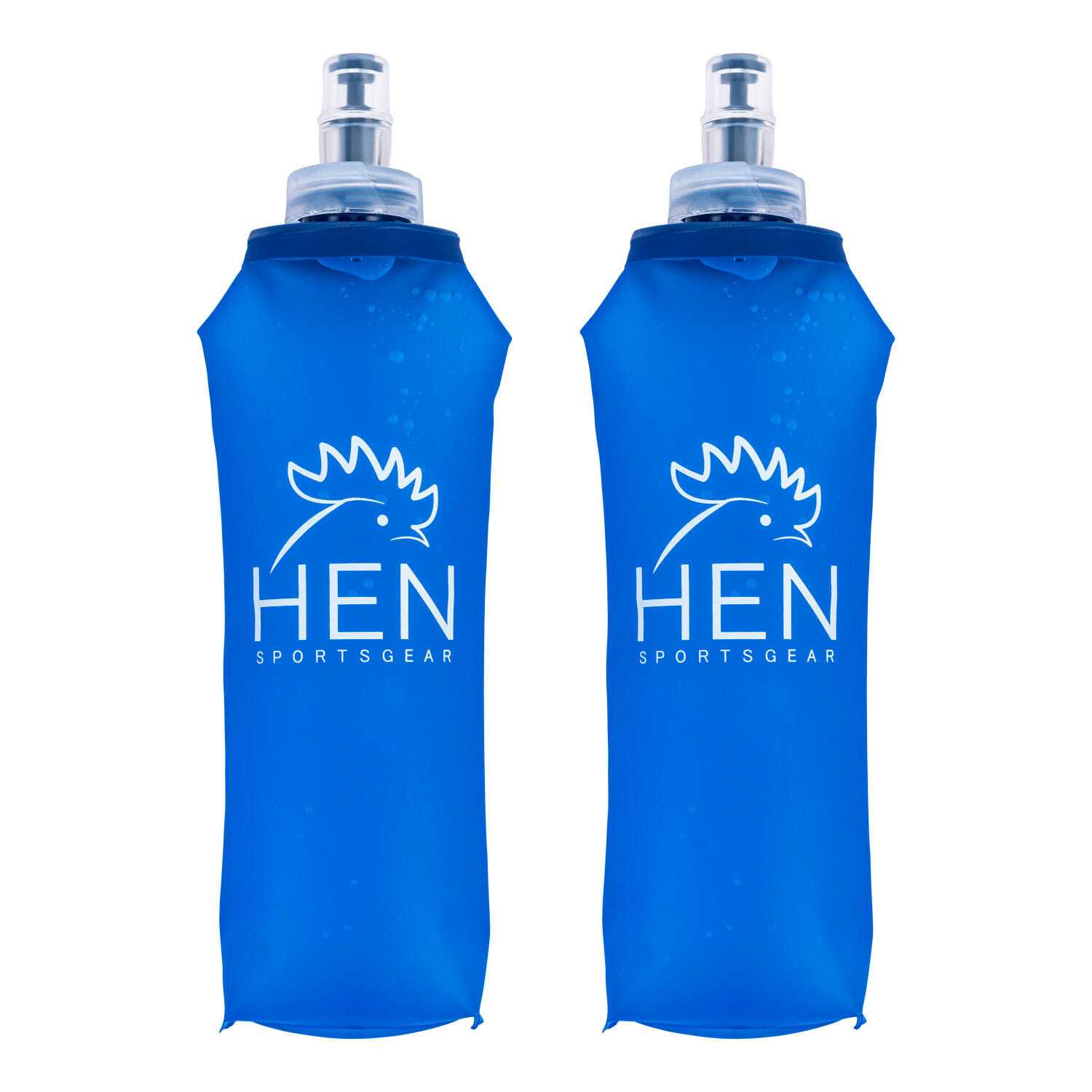 Hen Sportsgear - Bouteilles D'Eau - Gourde Pliable - 500 Ml 2x - Gourde - Bleu - 500 Ml - Decathlon