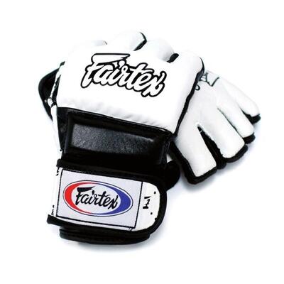 Fairtex super sparring handschoenen - leer - wit/zwart