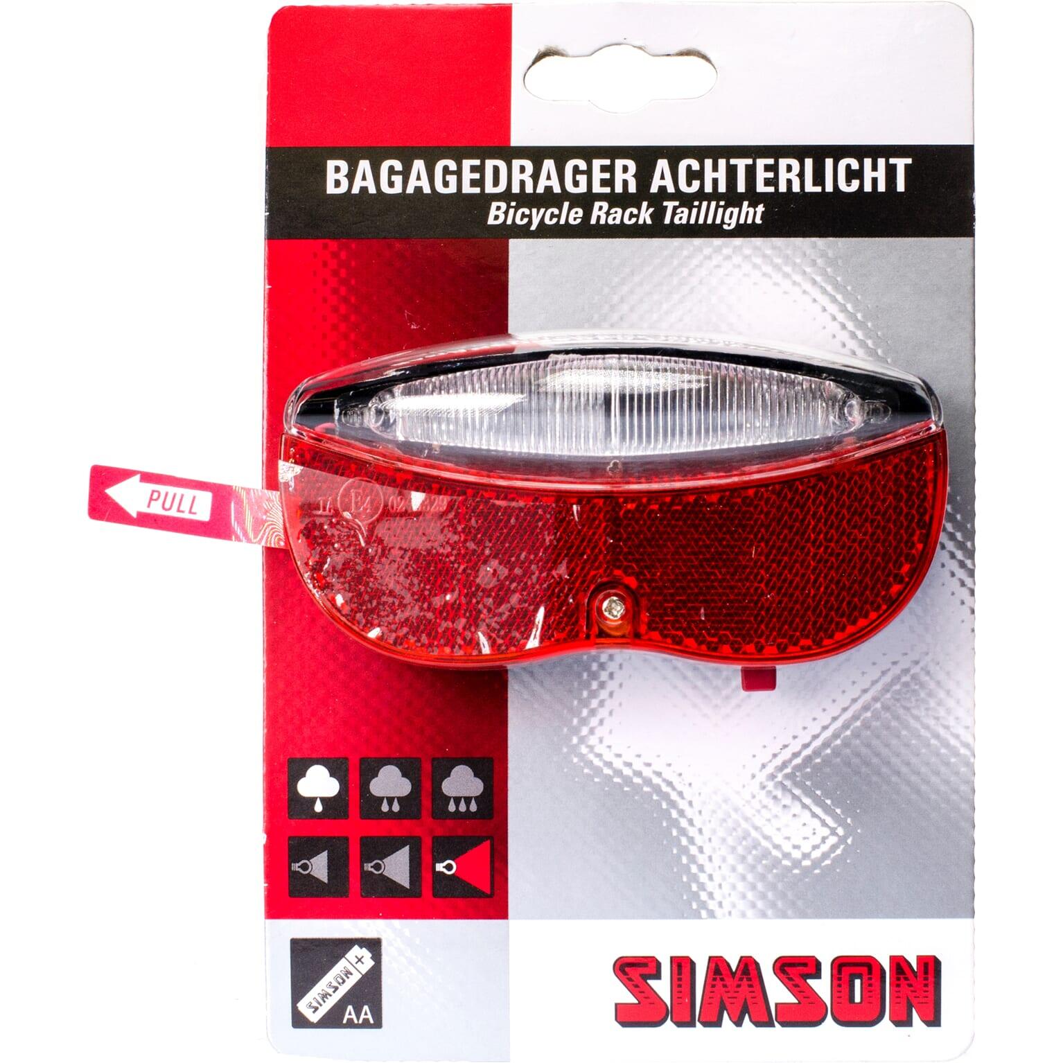 SIMSON Ultra Bright Red LED Rear Light for Luggage Rack