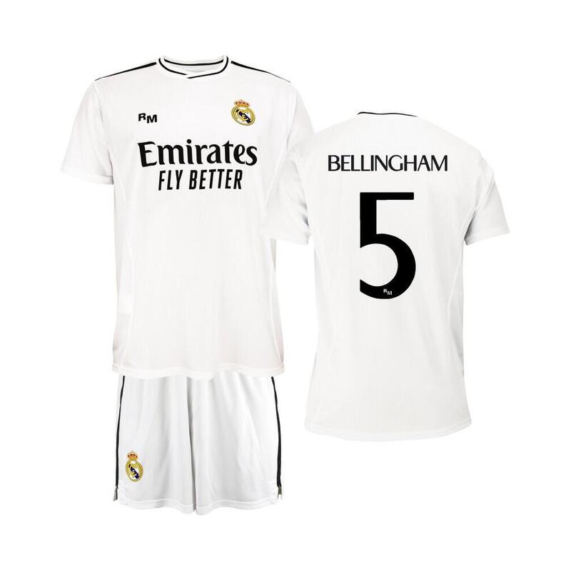 Conjunto Fútbol Real Madrid 1ª Equipación Réplica Oficial Bellingham 24/25