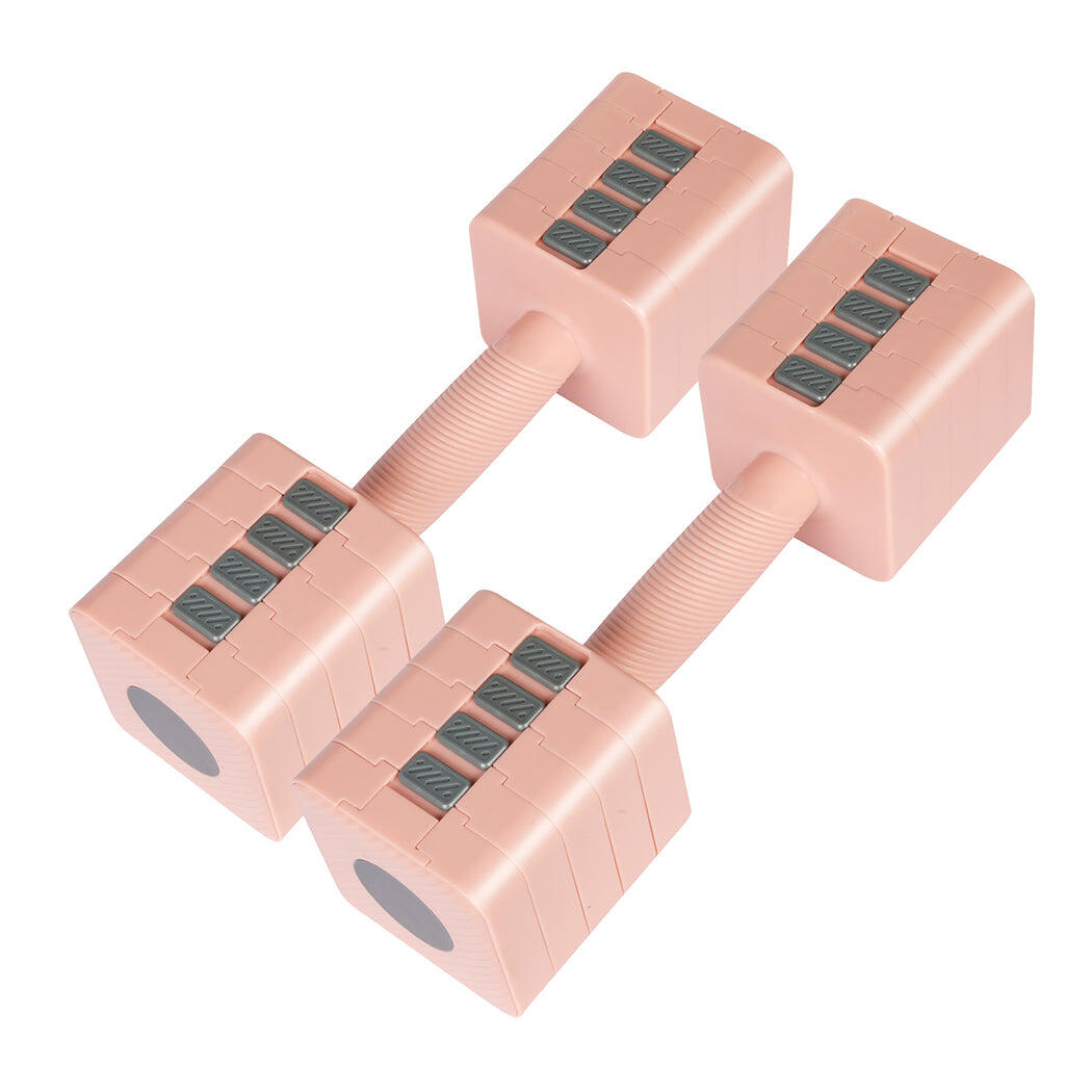 Centra 2x5kg Adjustable Dumbbell Set - Pink