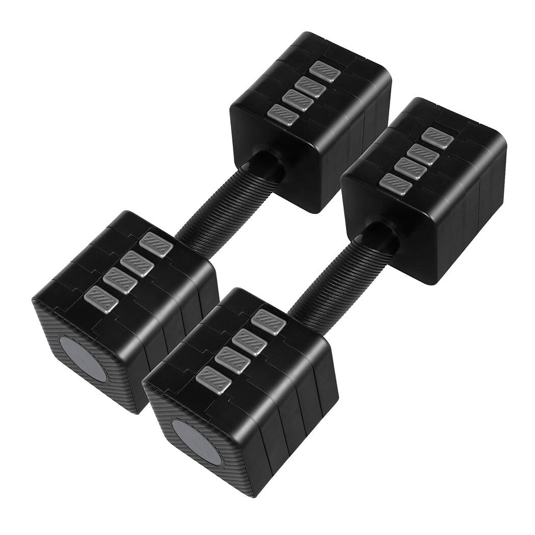 Centra 2x5kg Adjustable Dumbbell Set Black