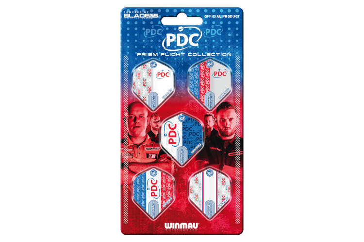 Winmau PDC 2024 Prism Flight Collection 100 Micron (Pack of 5 sets of 3 fights)