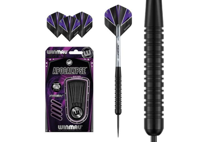 WINMAU APOCALYPSE Black Brass Dartboard Darts