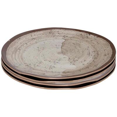 Bo-camp ontbijtbord halo 4 stuks melamine beige
