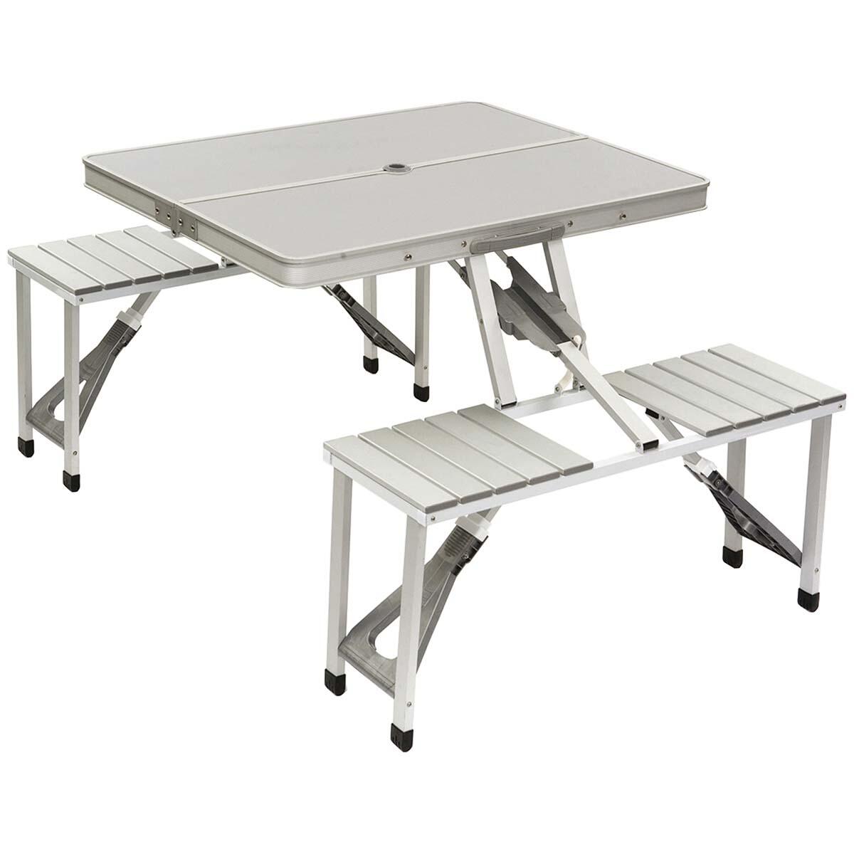 BO-CAMP Bo-Camp Picknicktisch Aluminium klappbar Grau Grau