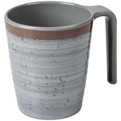 Bo-camp mok halo l melamine 4 stuks grijs