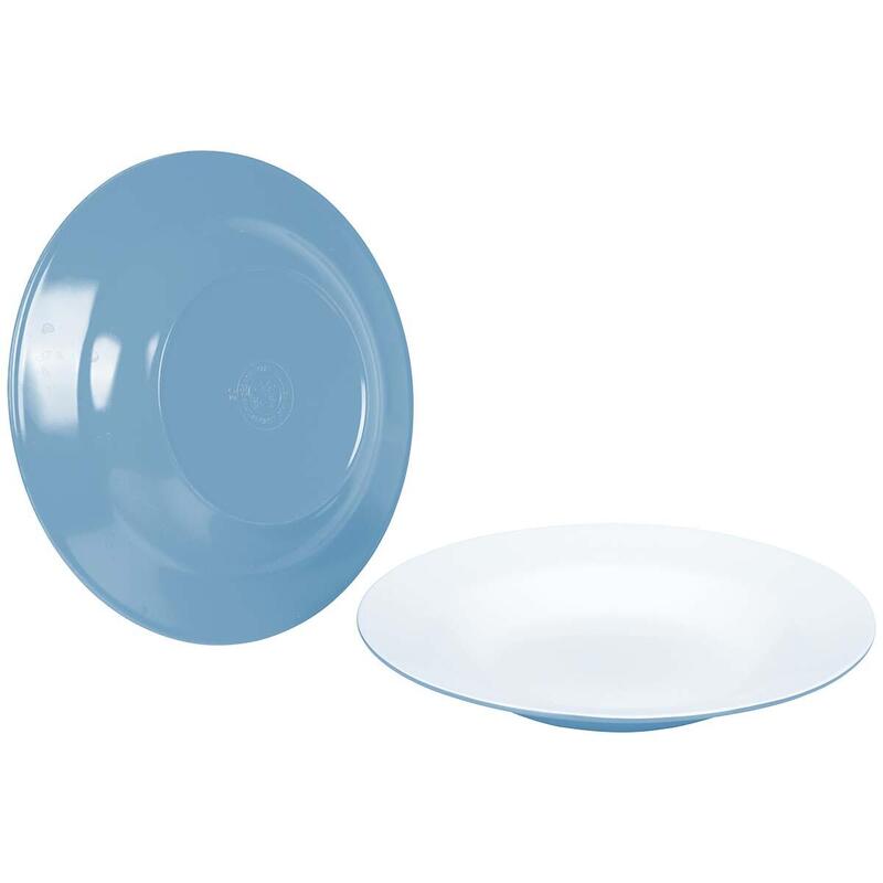 Bo-Camp - Plato hondo - Bicolor - 4 Piezas - Azul