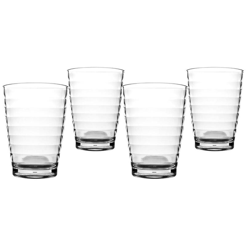 Bo-Camp - Vaso para limonada - Acanalado - 350 ml - 4 Piezas