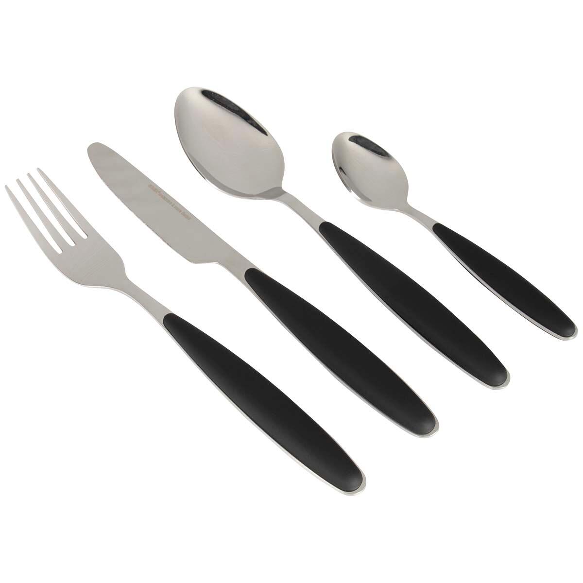 Besteck - Schwarz - Soft-Touch-Griff - 16-Teilig 2/2
