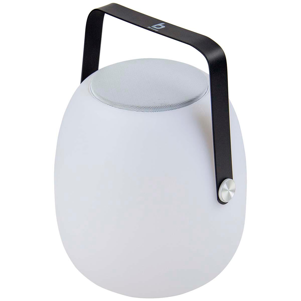 Bo-Camp Tafellamp met Bluetooth speaker Wade LED wit en zwart 3/7