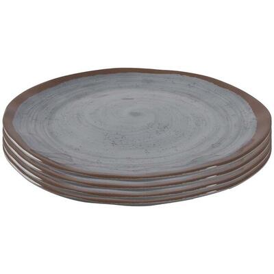 Bo-camp ontbijtbord halo 4 stuks melamine grijs