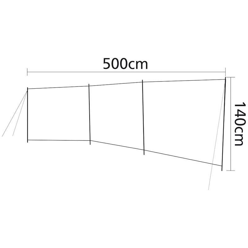 Camping Paravent XL Plage Tente Jardin Clôture Protection visuelle Grand 500x140