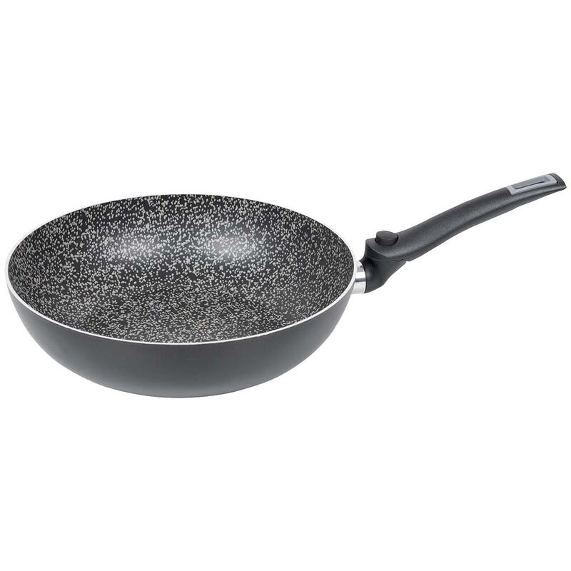 Sartén Wok - Giratoria - Mango de sartén plegable - Ø 28 cm - Inducción