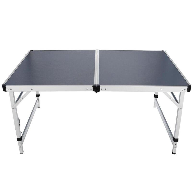 Table pliante, 120 x 70 x 60 cm couleur anthracite