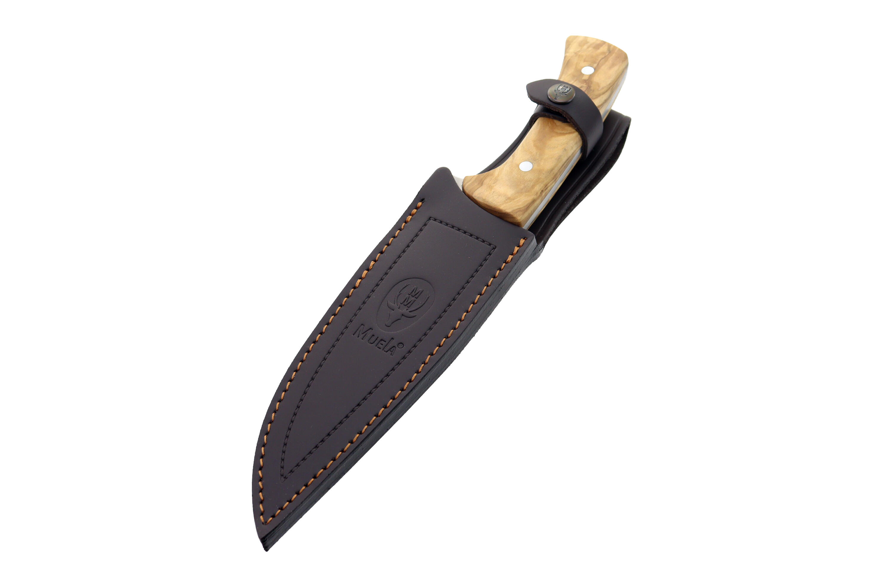Nóż myśliwski buscraft hiszpański full tang olive wood 170 mm 5/6