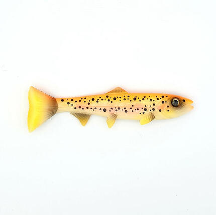 Leurre souple Hostagevalley Troubletail 18 cm noir/jaune 61 g
