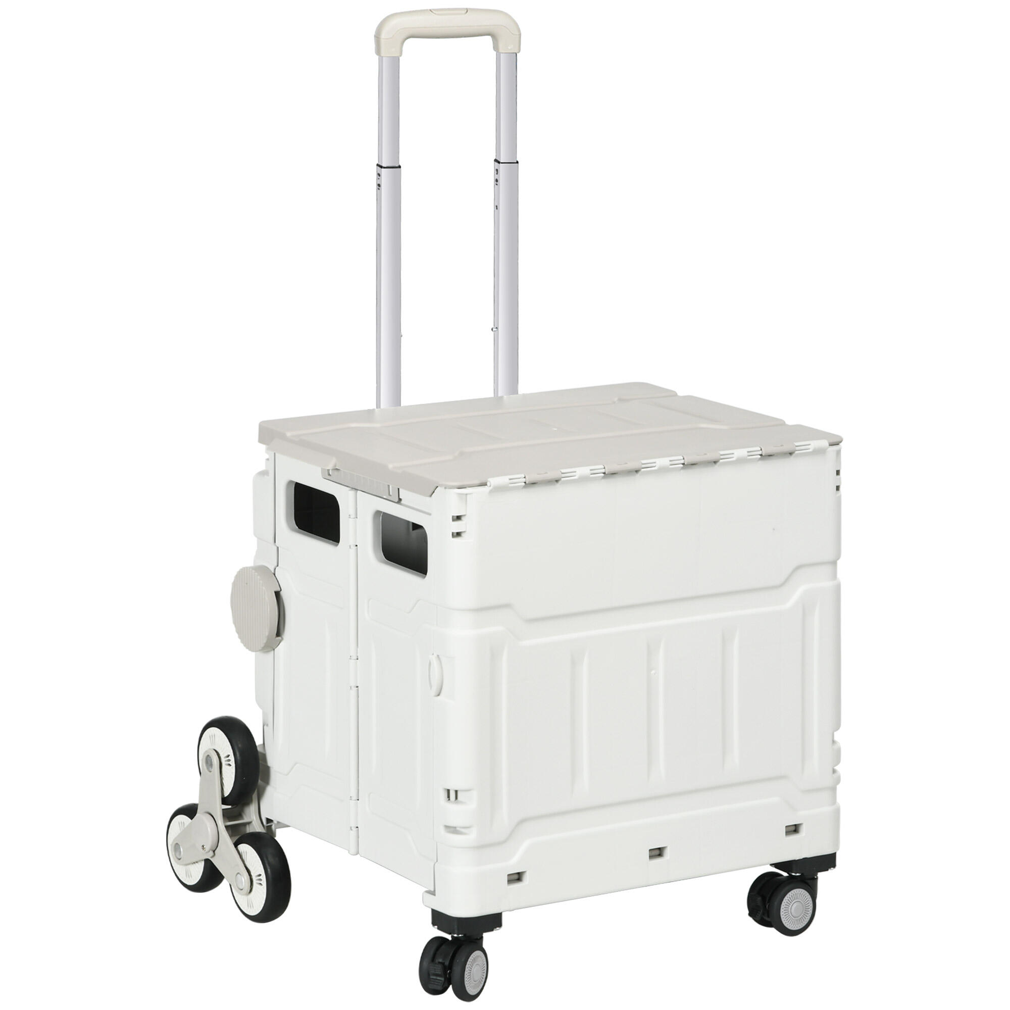 HOMCOM Carrinho de armazenamento branco HOMCOM