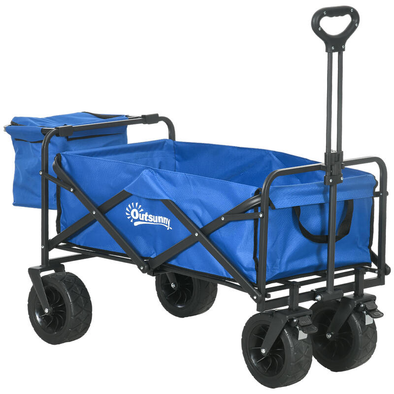 Carro de playa Outsunny 113x57x100 cm Azul