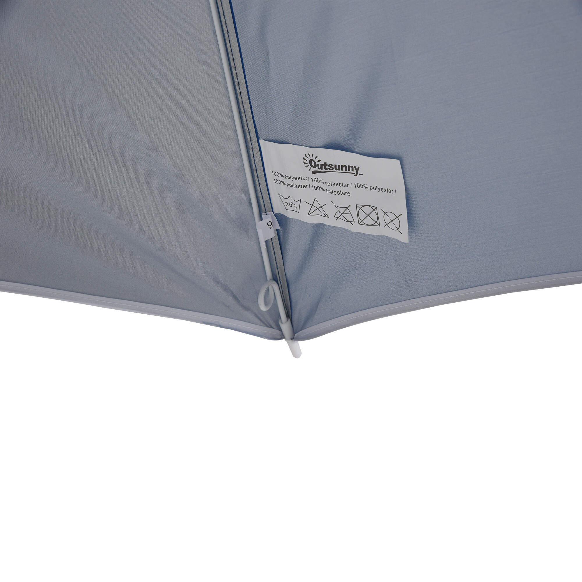 Chapéu de sol de praia ø220x220 cm azul Outsunny 5/7