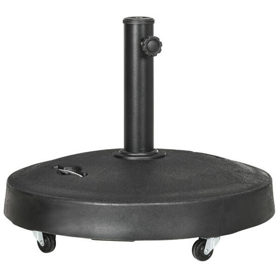 Base de sombrilla de resina de 23,5 kg Outsunny Ø53x41 cm negro