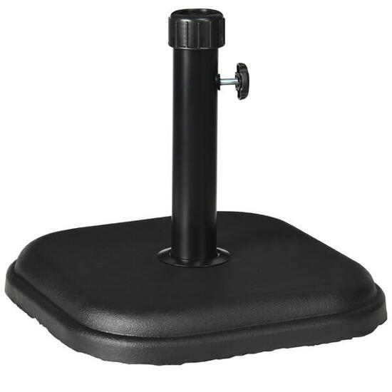 Base de sombrilla Outsunny PE, metal, cemento36x36x31 cm negro