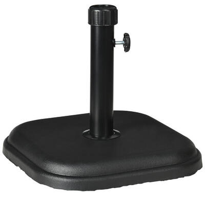 Base de sombrilla Outsunny PE, metal, cemento36x36x31 cm negro