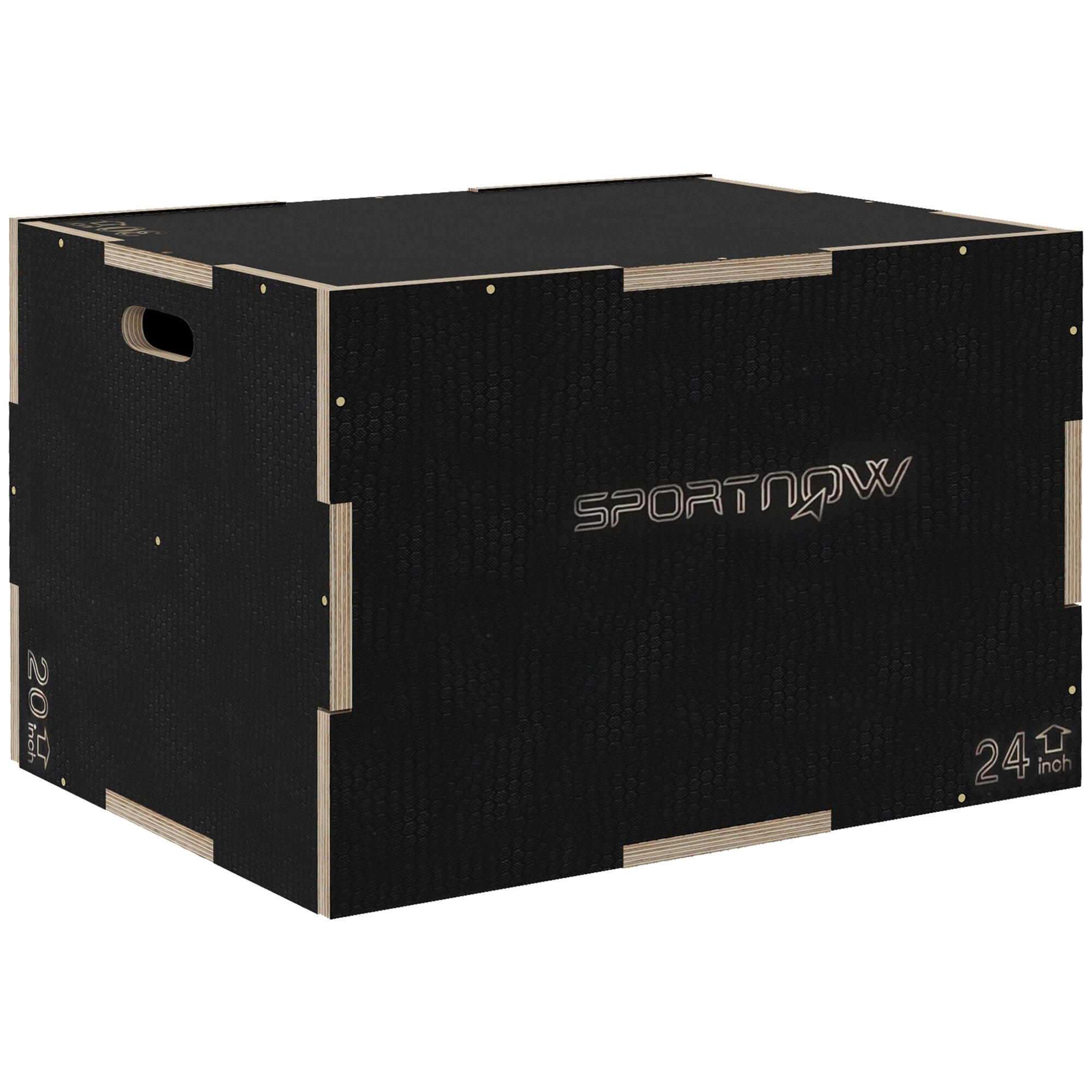 SPORTNOW Caixa pliométrica 76x61x51 cm preto SPORTNOW
