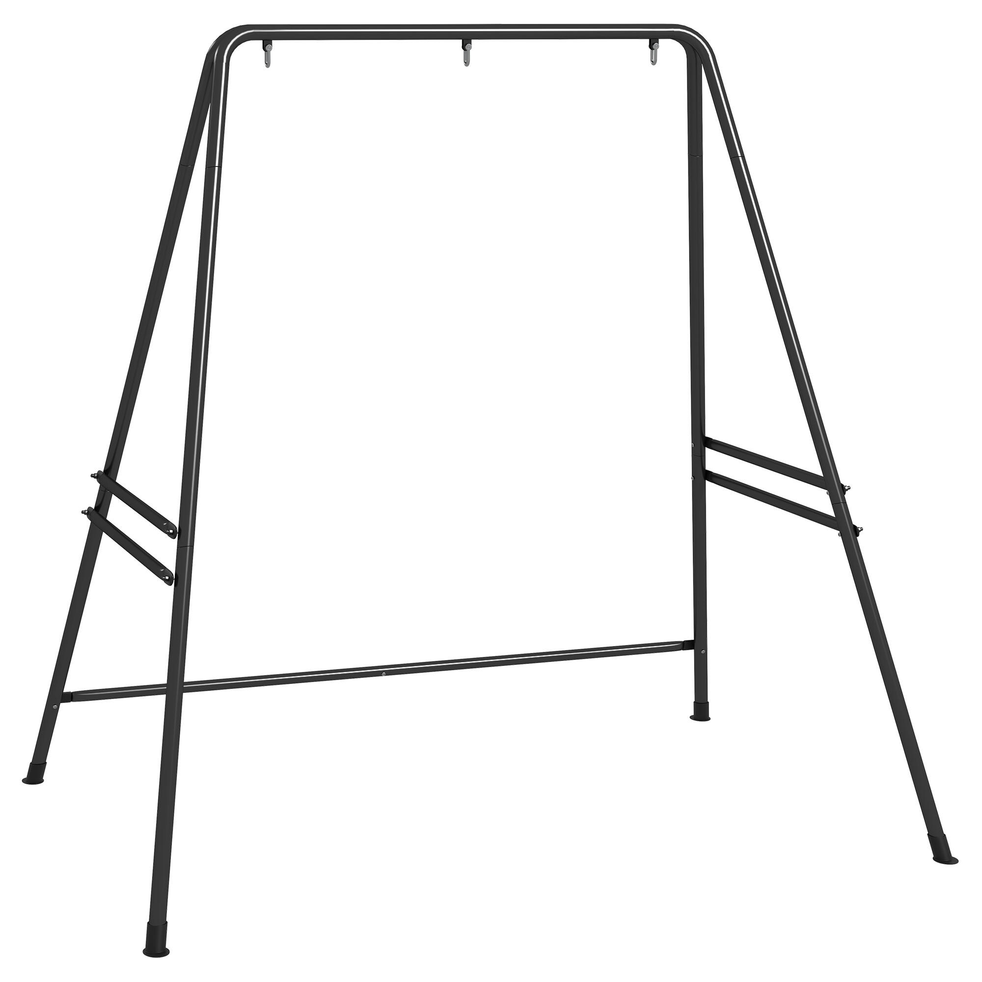 Soporte Silla Colgante Outsunny 178x143x180 cm Negro 1/7