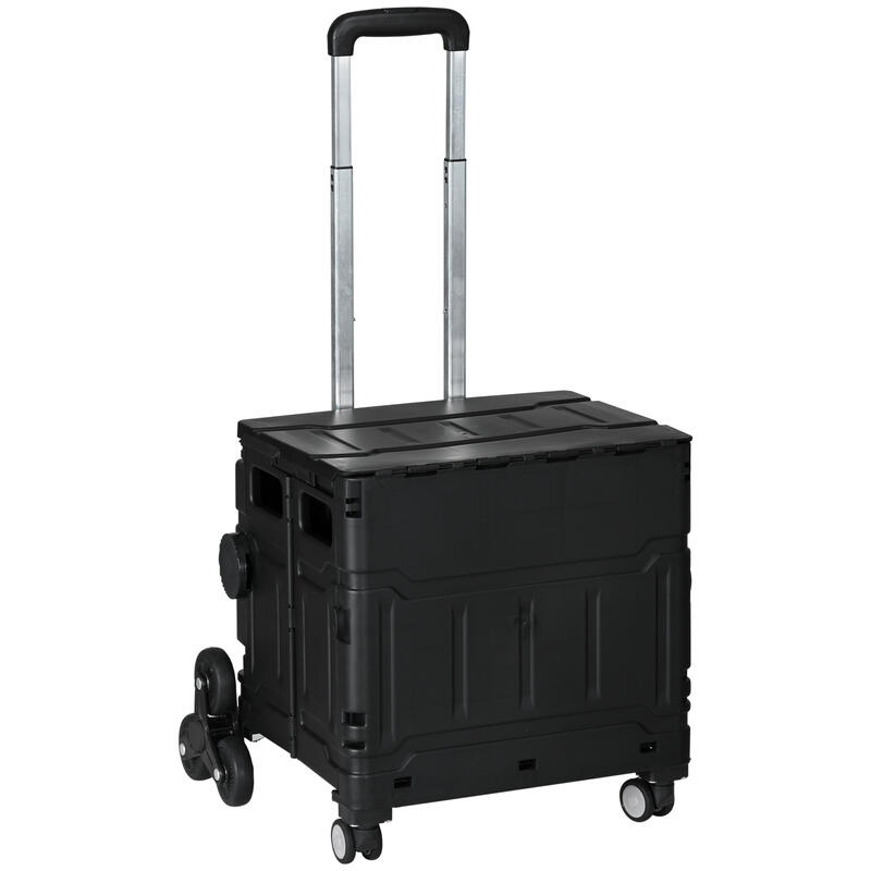 Carro de Transporte para Excursiones y Playa HOMCOM 48x43x95 cm Negro