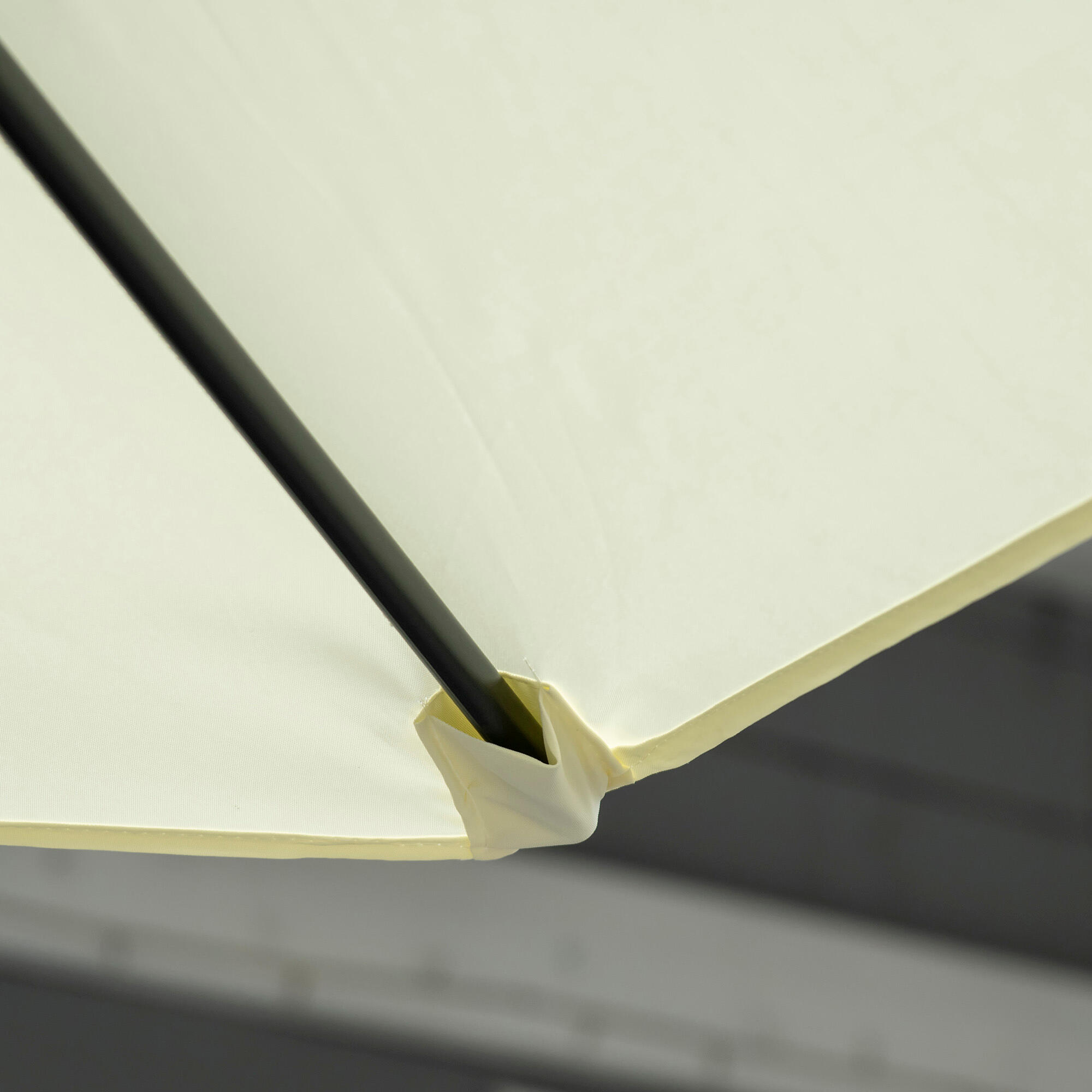 Sombrilla rotación de 360° Outsunny 256x256x245 cm beige 5/7