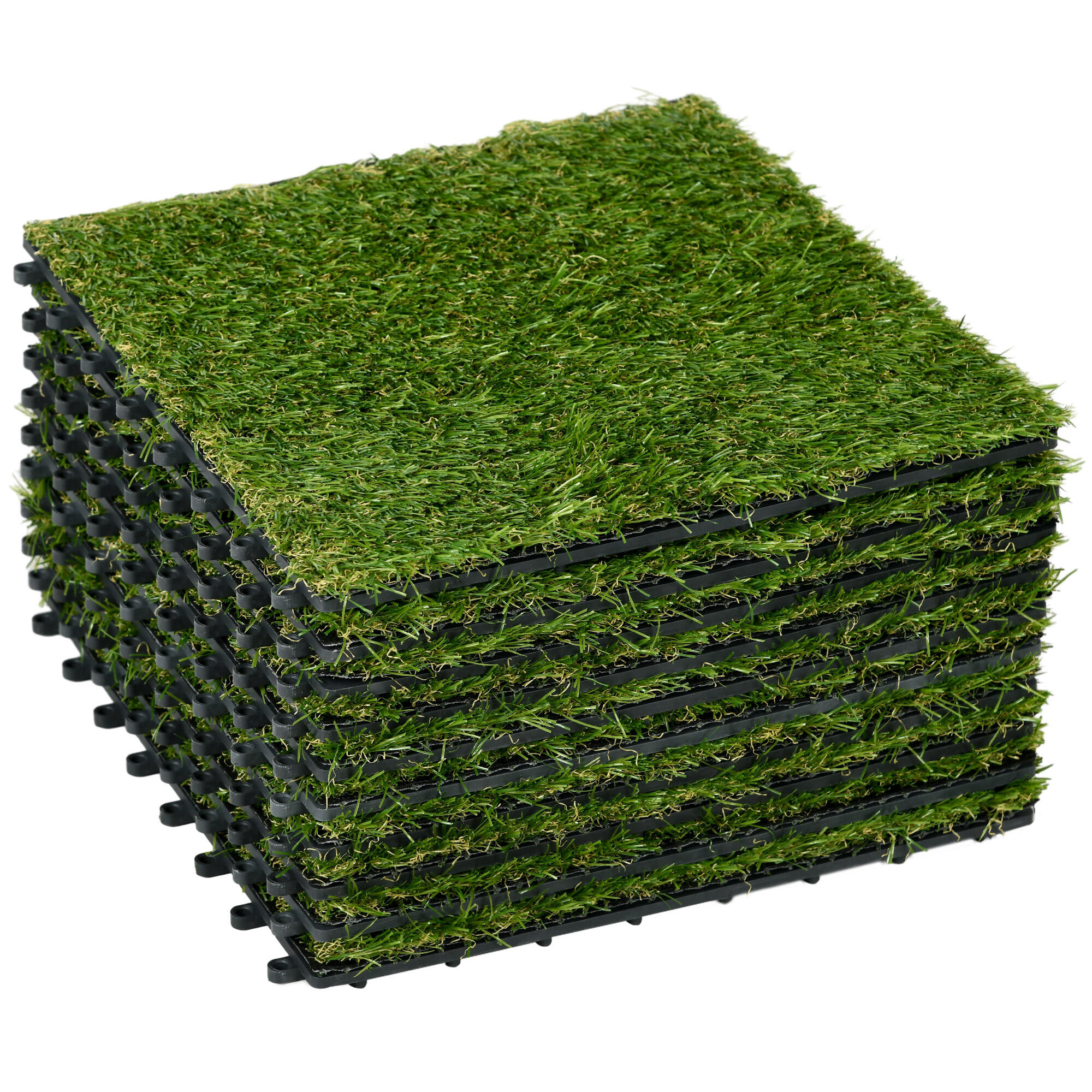 OUTSUNNY Relva atificial 30x30x3,5 cm verde Outsunny