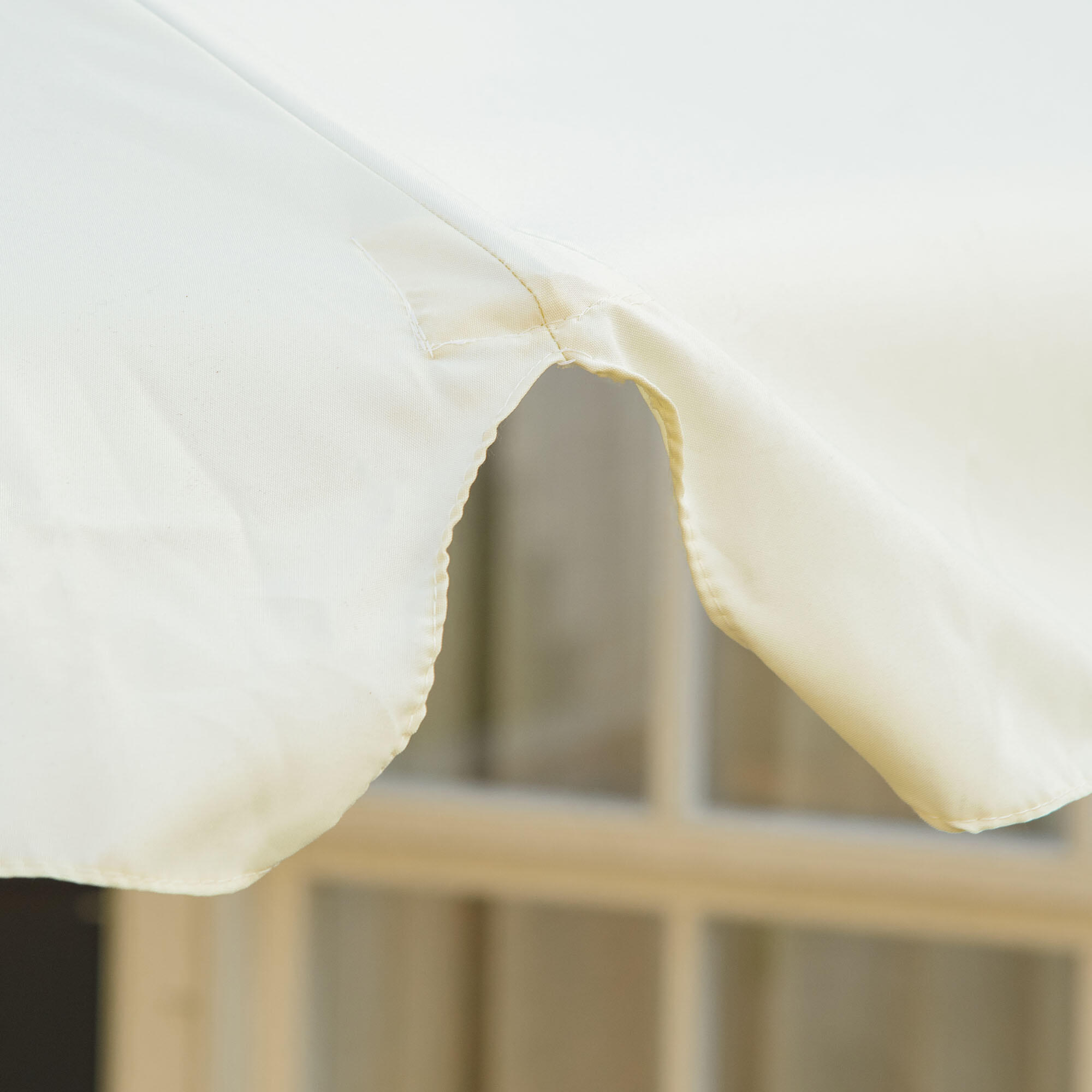 Sombrilla Outsunny 325x325x250 cm Crema 5/7
