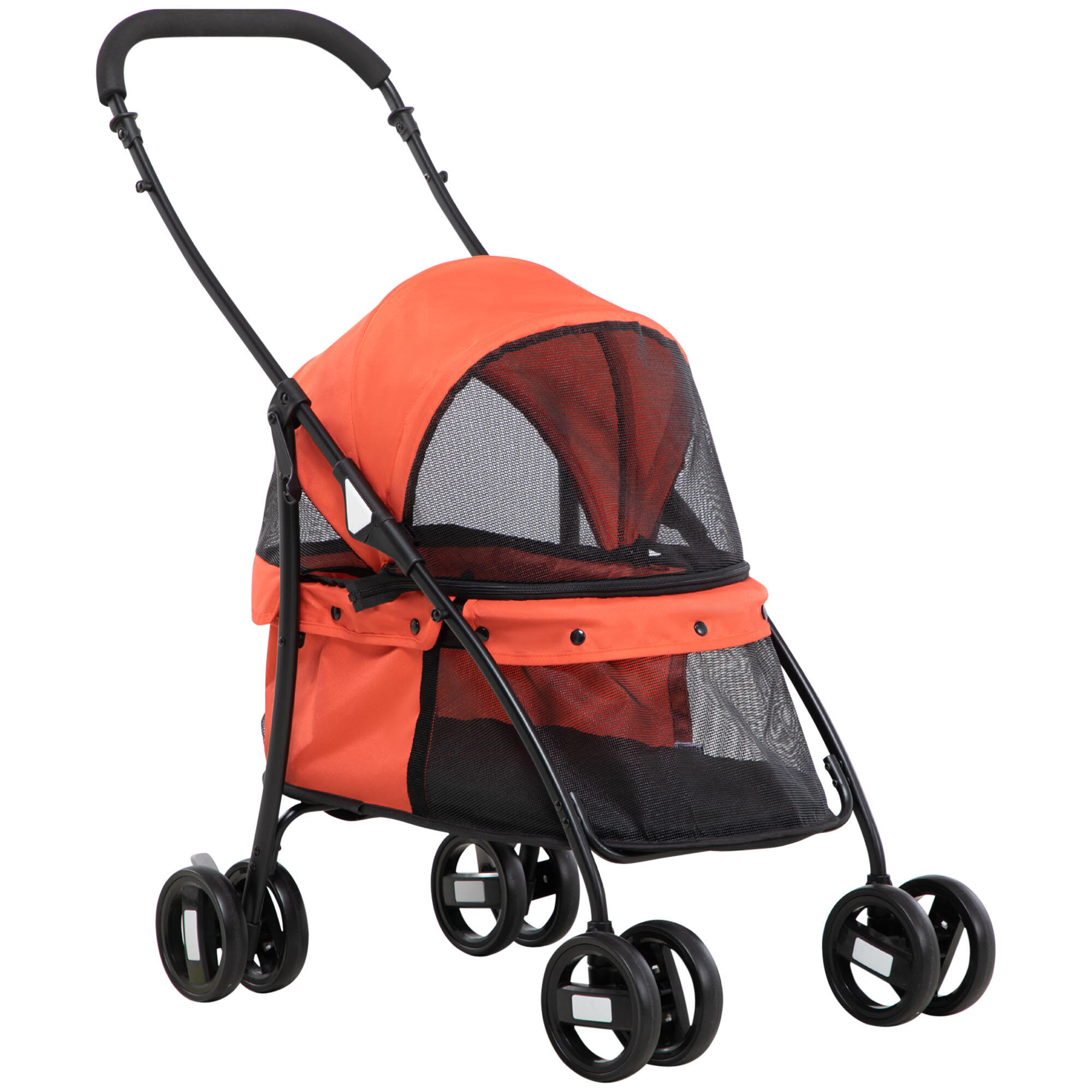 PAWHUT Carrinho para animais de estimação 82x47x97cm vermelho PawHut
