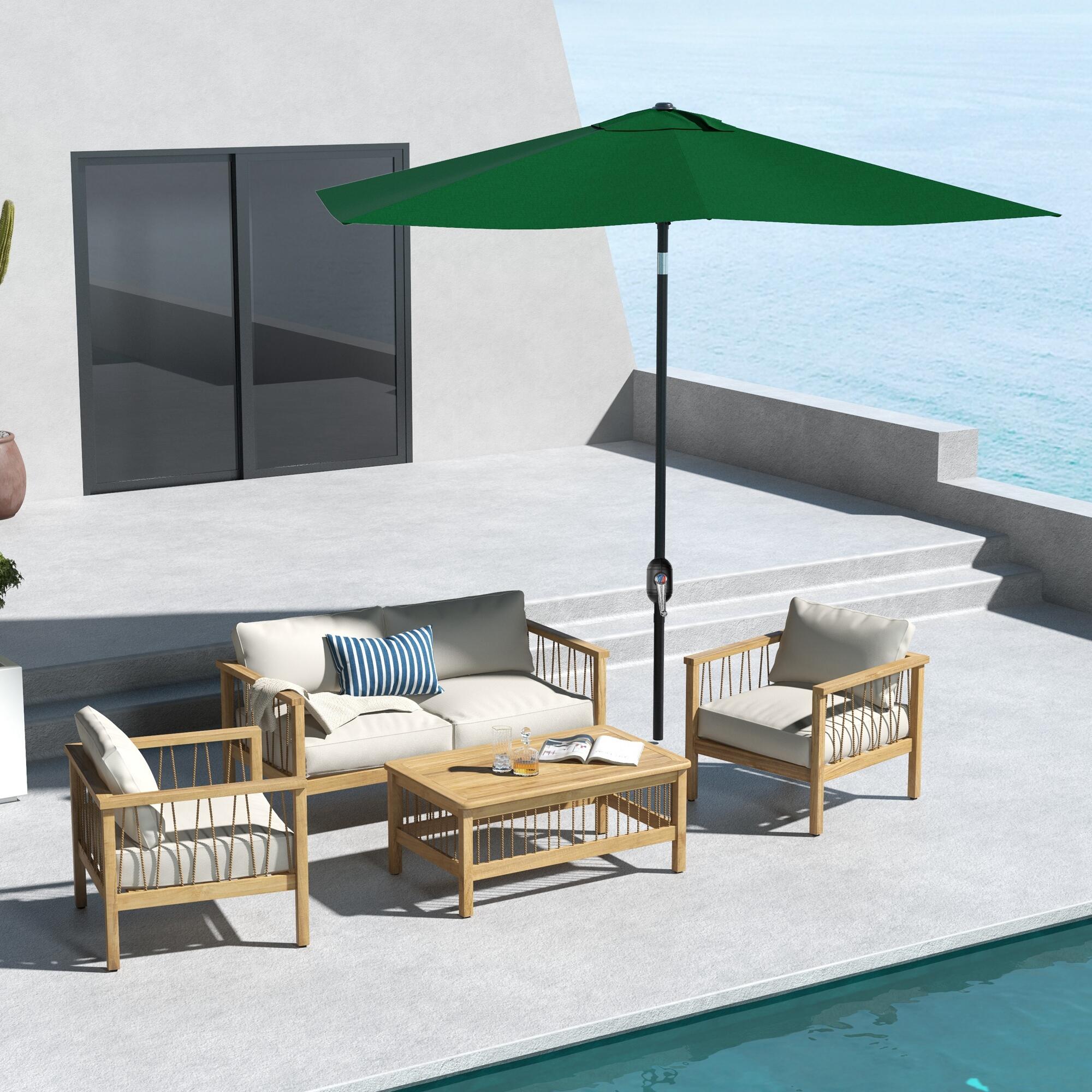 Sombrilla Outsunny 300x200x248 cm Verde 2/7