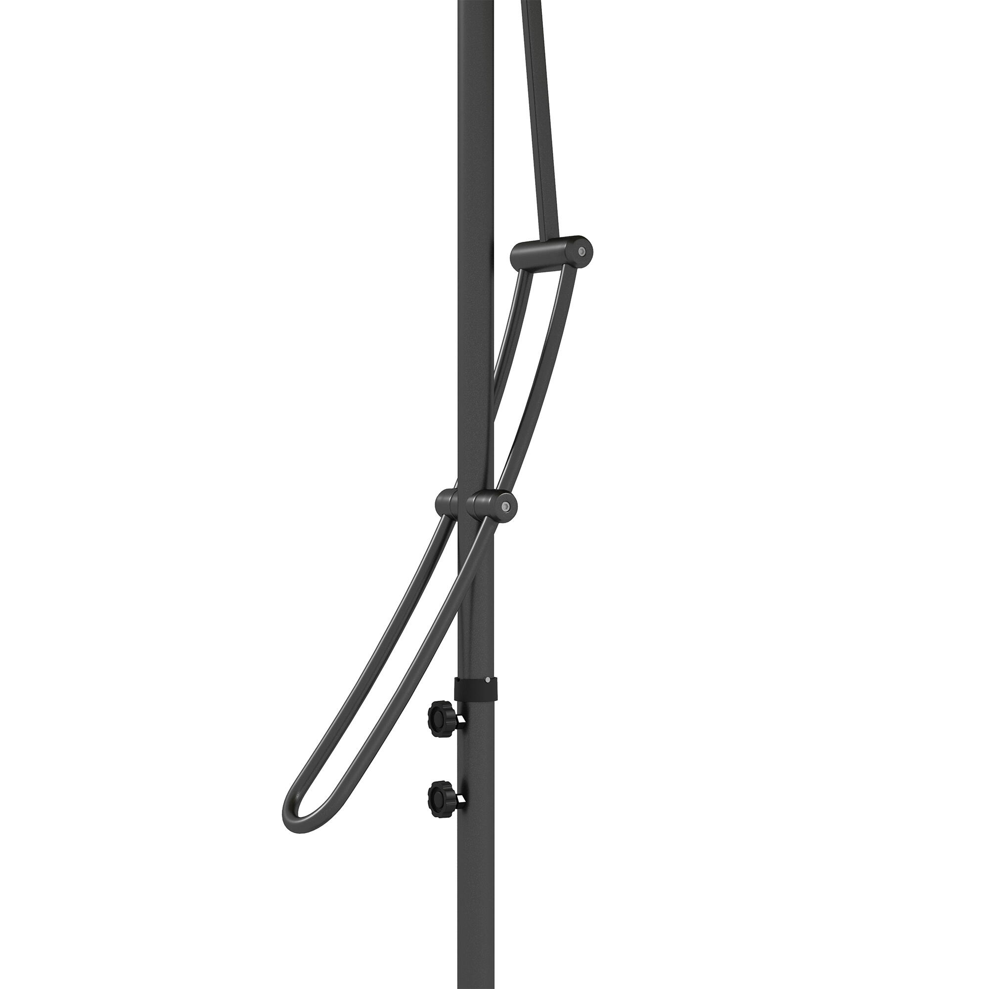 Chapéu de sol excêntrico cinza escuro/cinza de carvão Outsunny 4/7