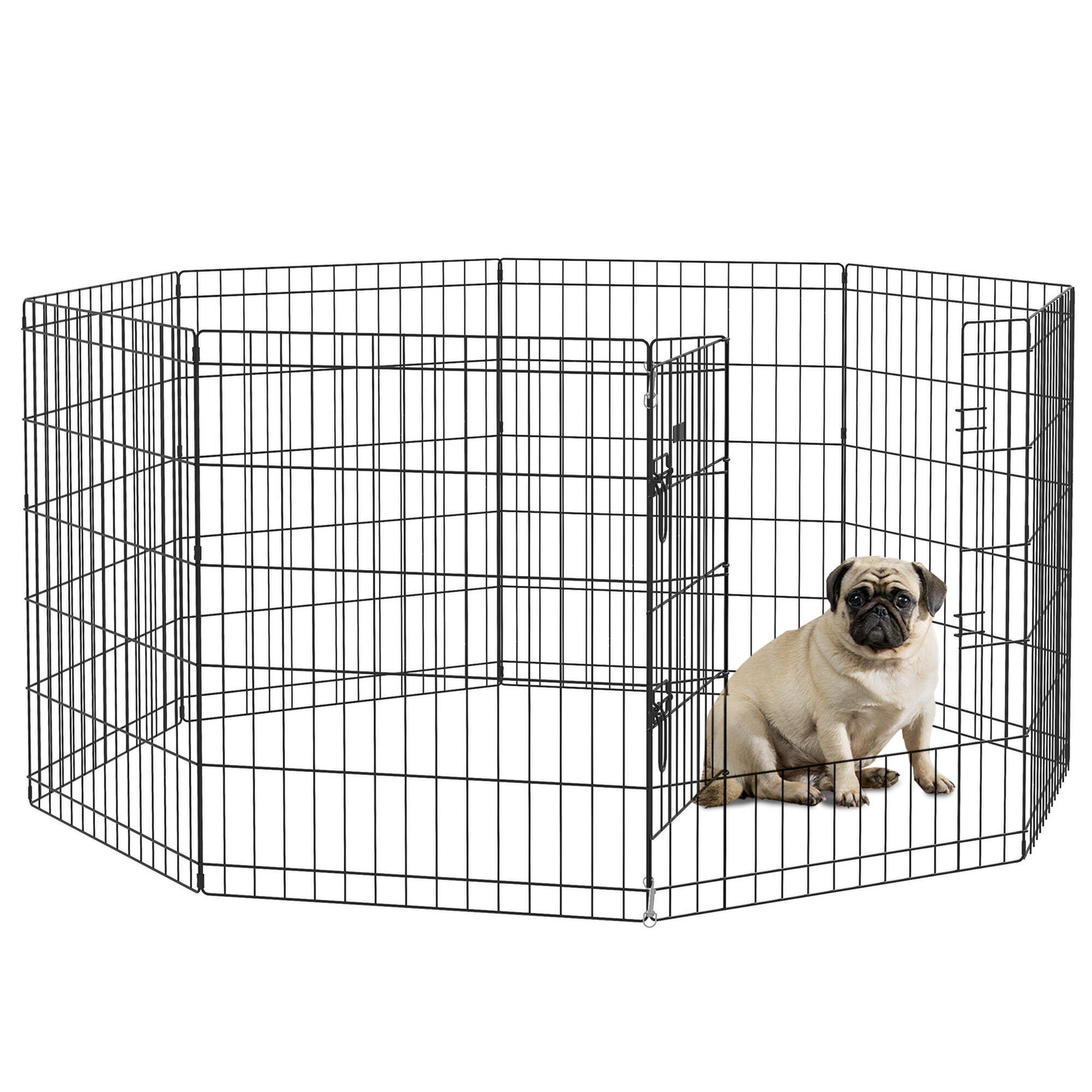 PAWHUT Parque para cães 76x61cm preto PawHut