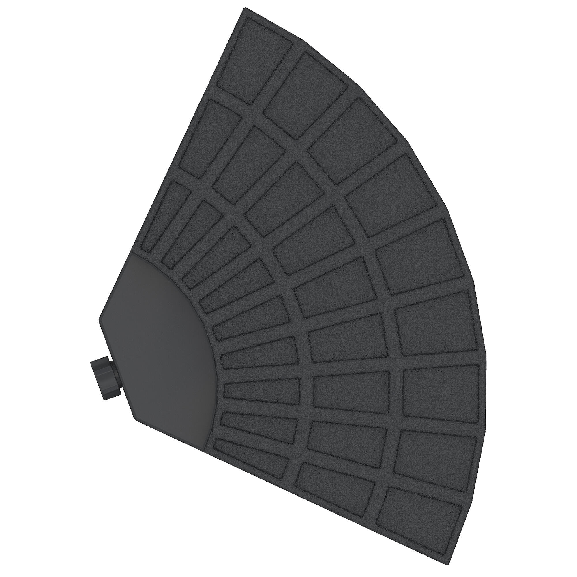 Pesos para base de chapéu de sol 48x48x8 cm preto Outsunny 5/7
