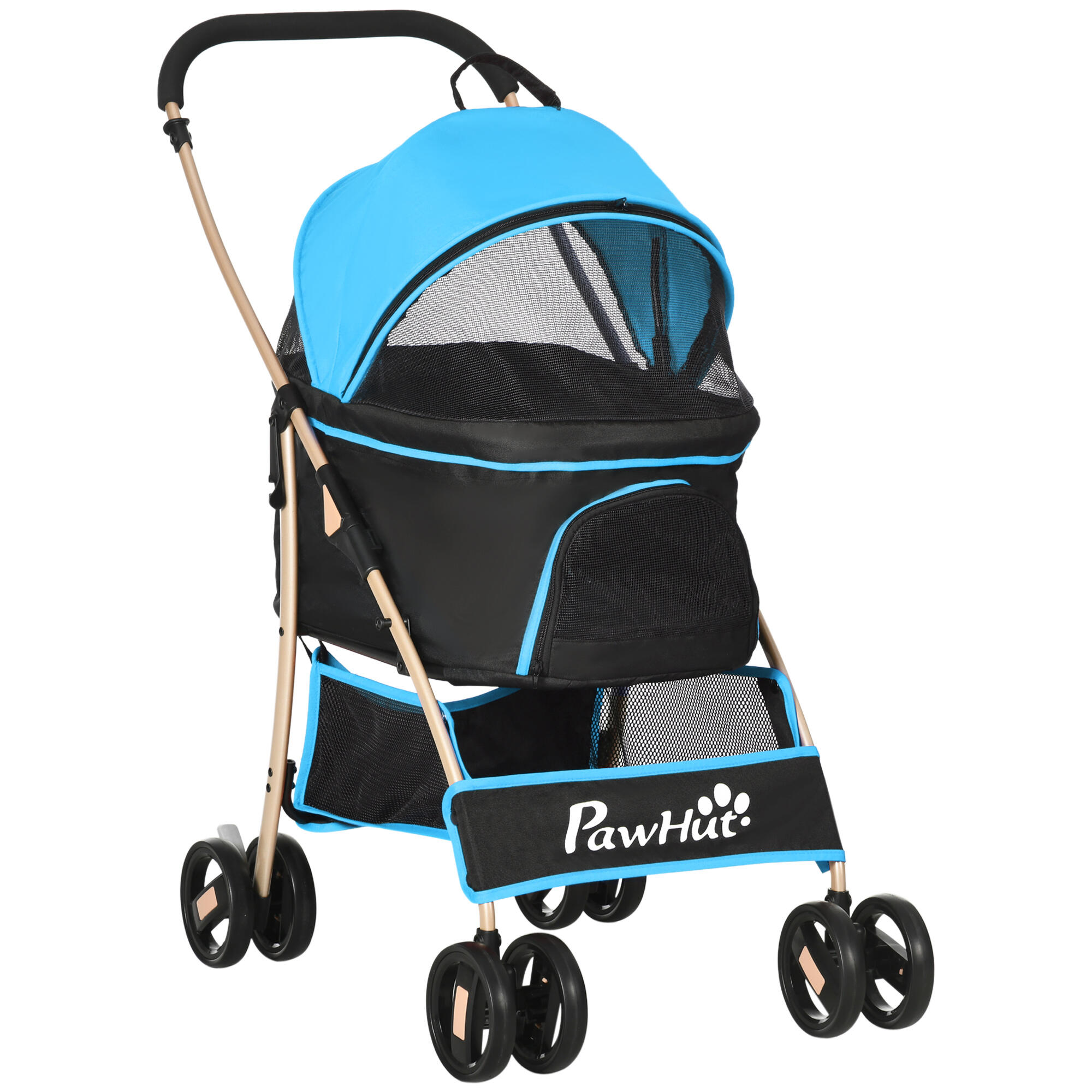PAWHUT Carrinho para animais de estimação 82x49,5x98cm azul PawHut