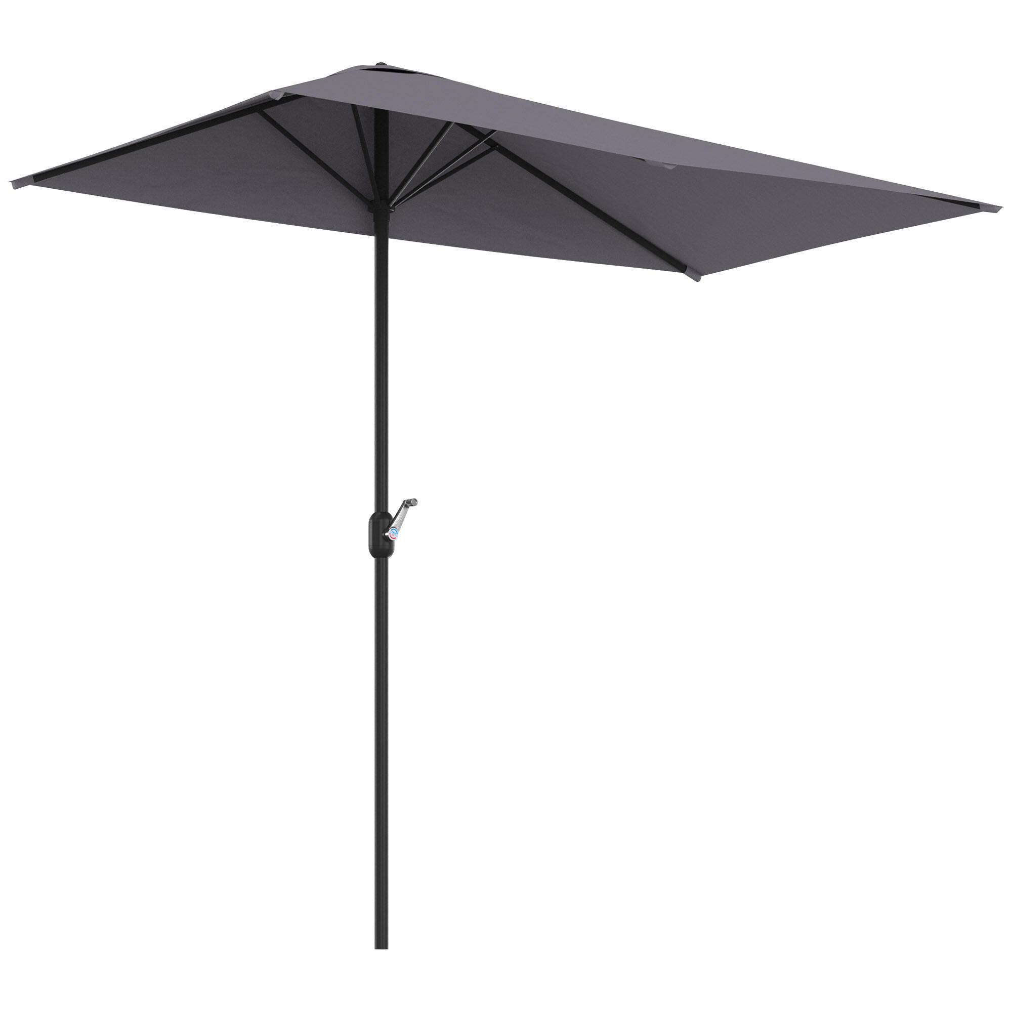 Sombrilla Outsunny 230x130x245 cm Gris 5/7