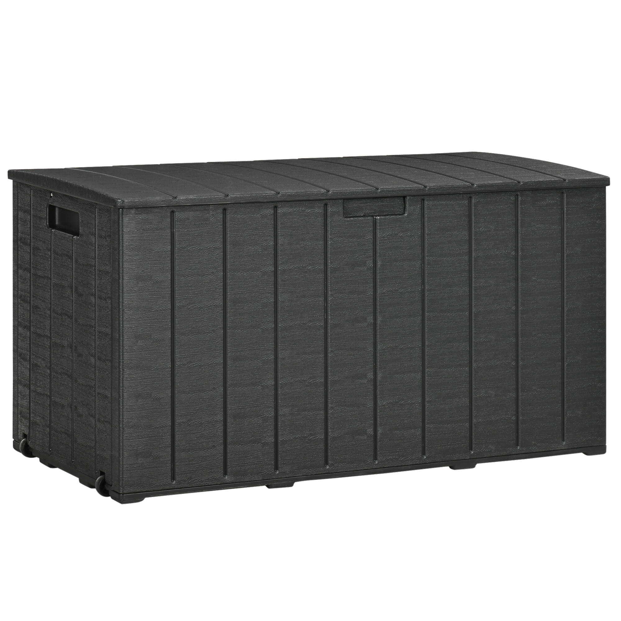 Baúl de almacenamiento exterior 366L Outsunny 122,4x62x64,5 cm negro 1/7